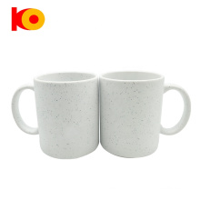 11oz Factory Direct selling luxury white speckled glaze milk coffee ceramic sublimation mug